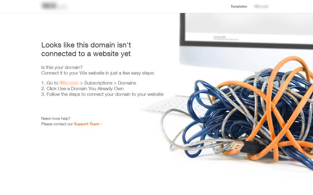 The contractor&rsquo;s existing website, with identifying details redacted.